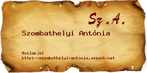 Szombathelyi Antónia névjegykártya